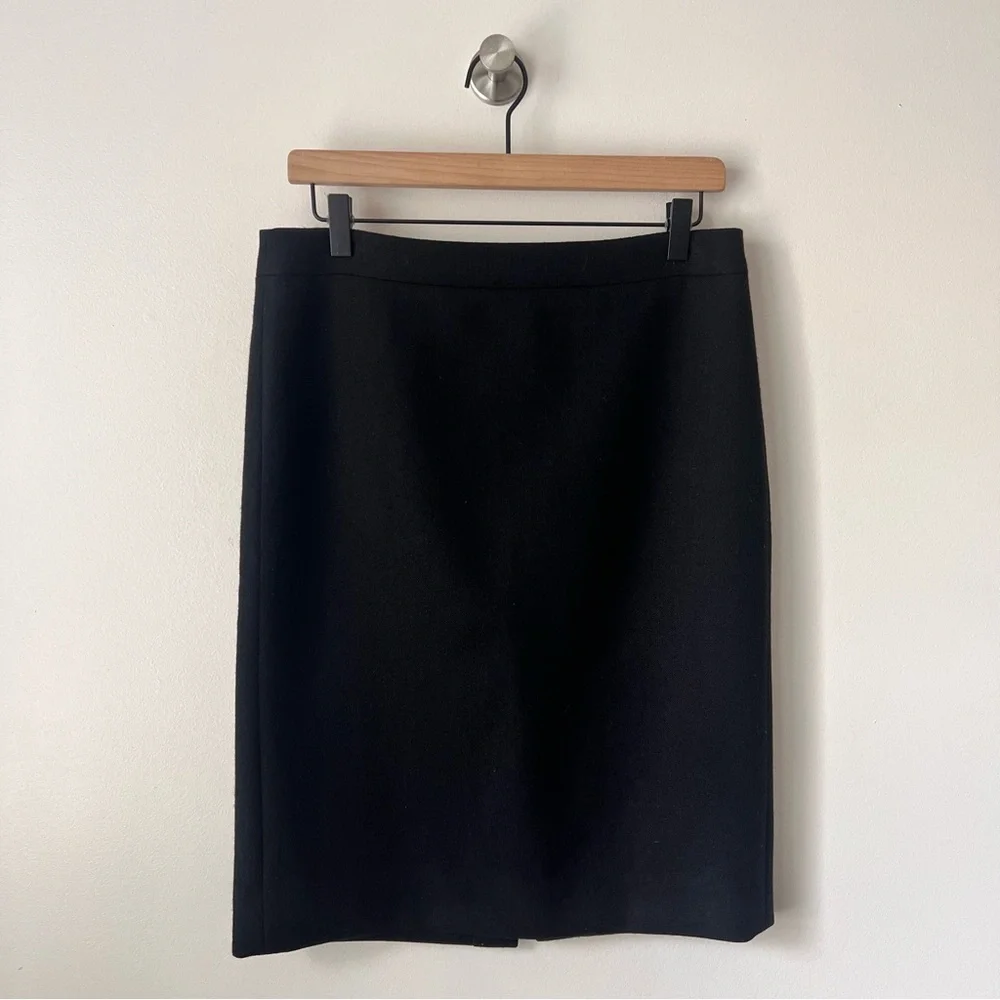 J. Crew Black Wool No. 2 Pencil Skirt - Picture 2 of 8